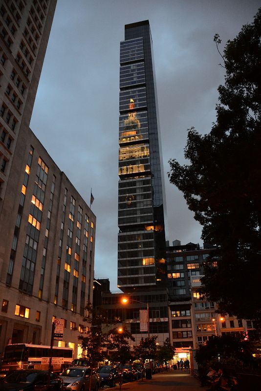 11-02 Met Life Tower Reflected In One Madison After Sunset New York Madison Square Park